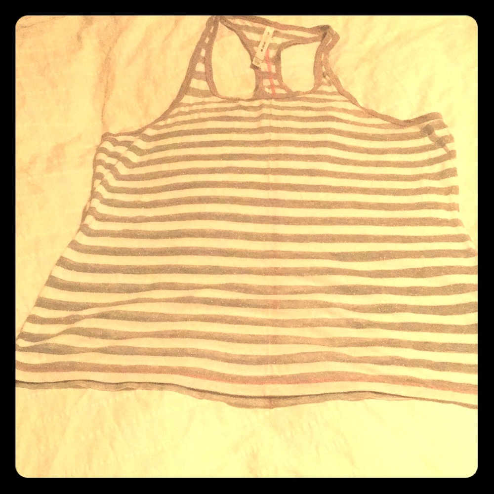 Victoria’s Secret racer back white, silver &pink